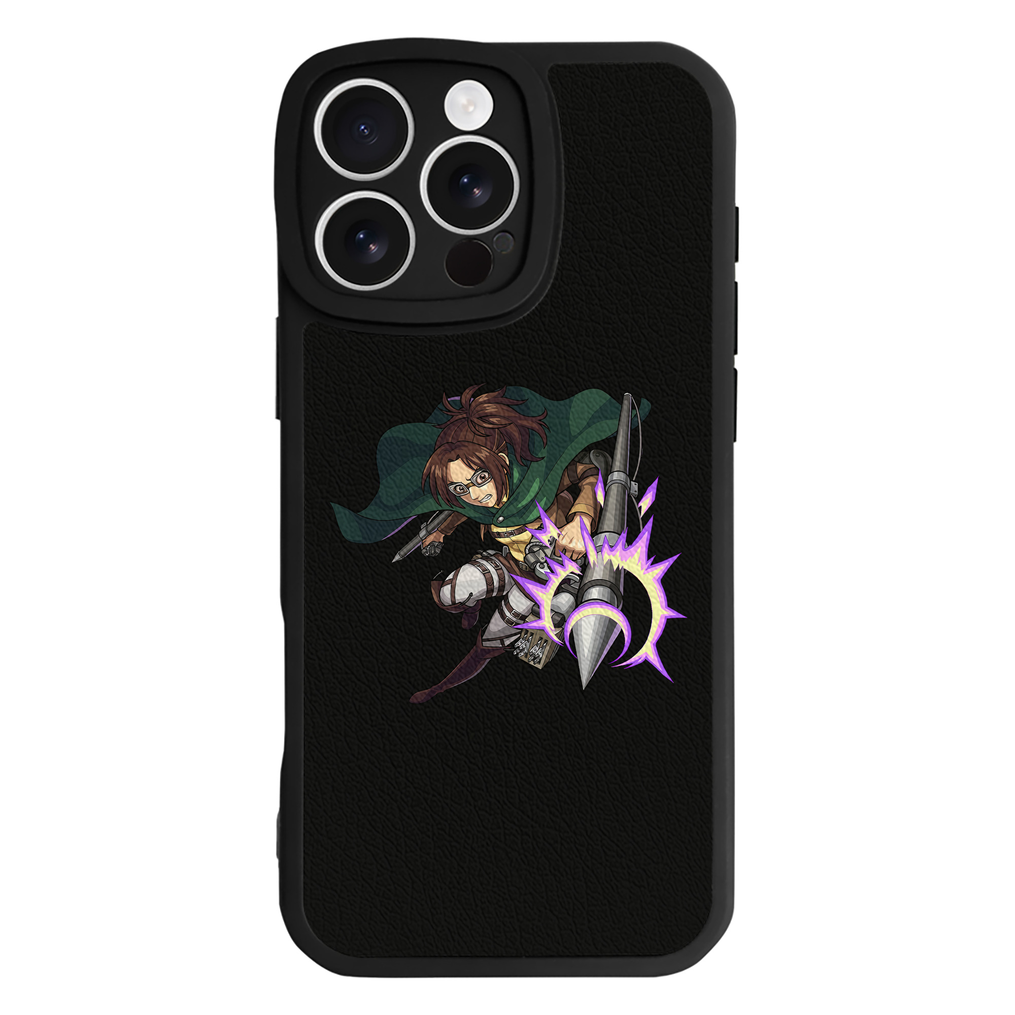 （画像用） 進撃の巨人 ハンジ·ゾエ Attack on Titan Hanji Zoe 【iPhone 16シリーズ対応】シリコンスマホケース（レザー調） 材質：シリコン